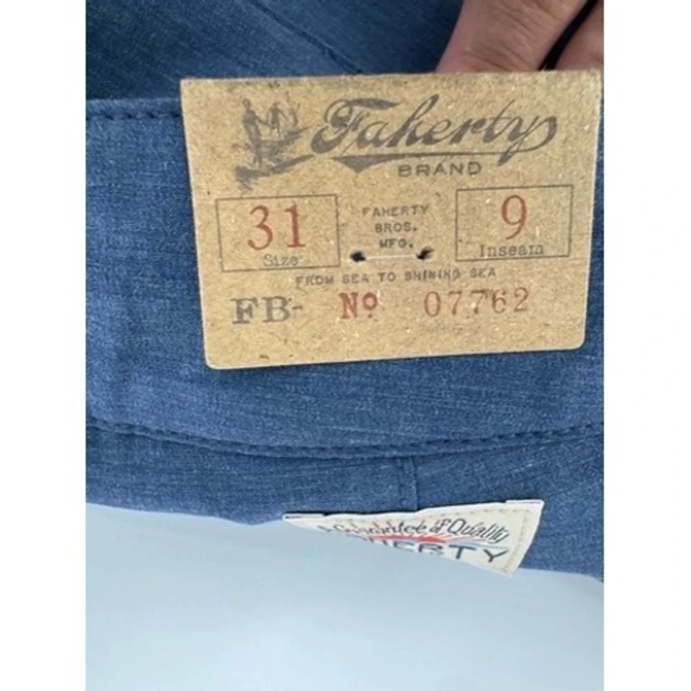 New Faherty All Day Shorts Mens 31 Navy Blue Hybrid Water Repellent Stretch